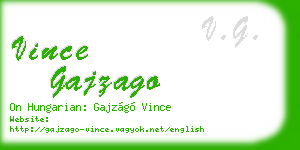 vince gajzago business card